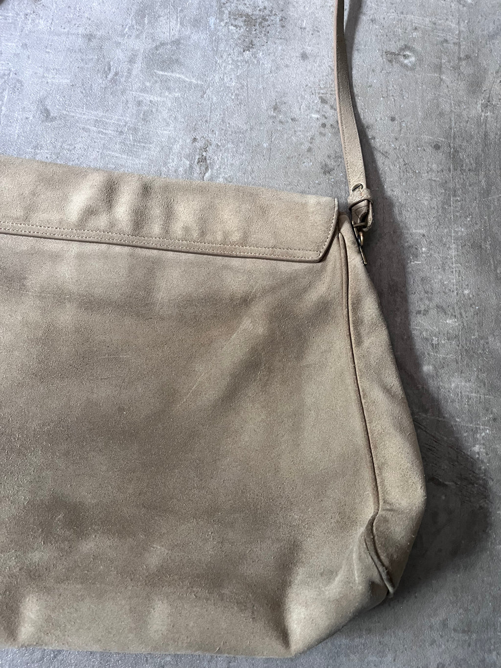 2000s Jil Sander Suede Shoulder Bag Beige/Khaki