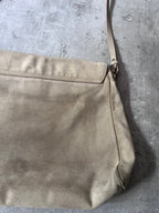 2000s Jil Sander Suede Shoulder Bag Beige/Khaki