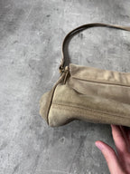 2000s Jil Sander Suede Shoulder Bag Beige/Khaki