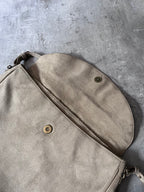 2000s Jil Sander Suede Shoulder Bag Beige/Khaki