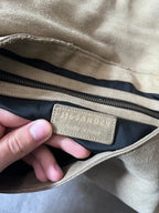 2000s Jil Sander Suede Shoulder Bag Beige/Khaki
