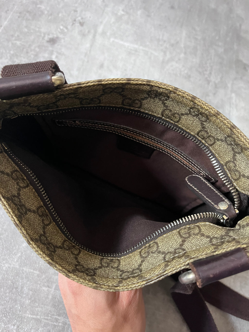 Gucci GG Monogram Crossbody Bag Beige