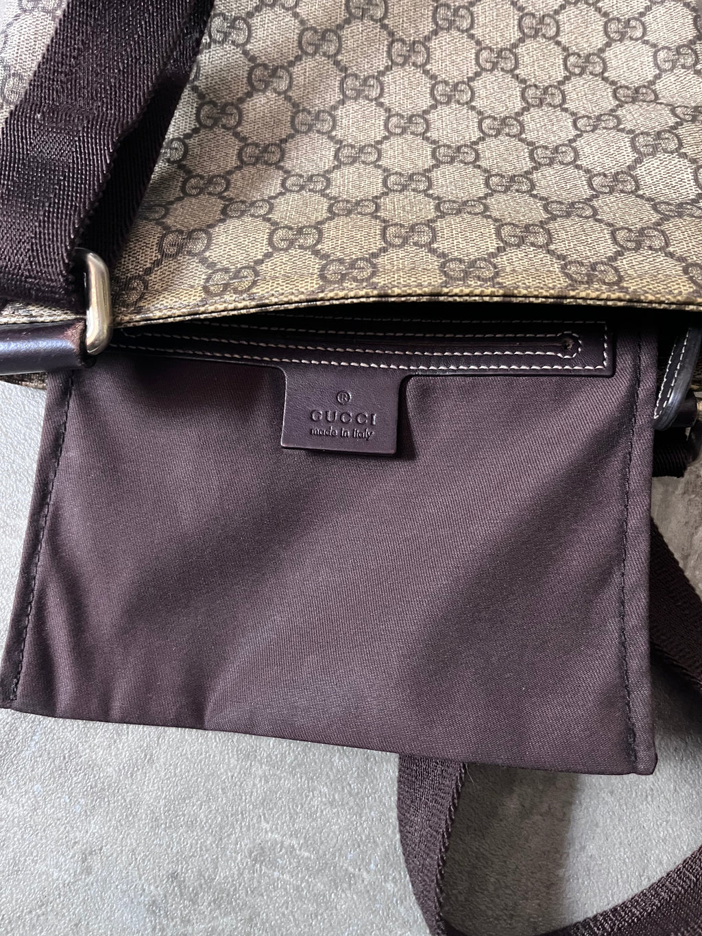 Gucci GG Monogram Crossbody Bag Beige