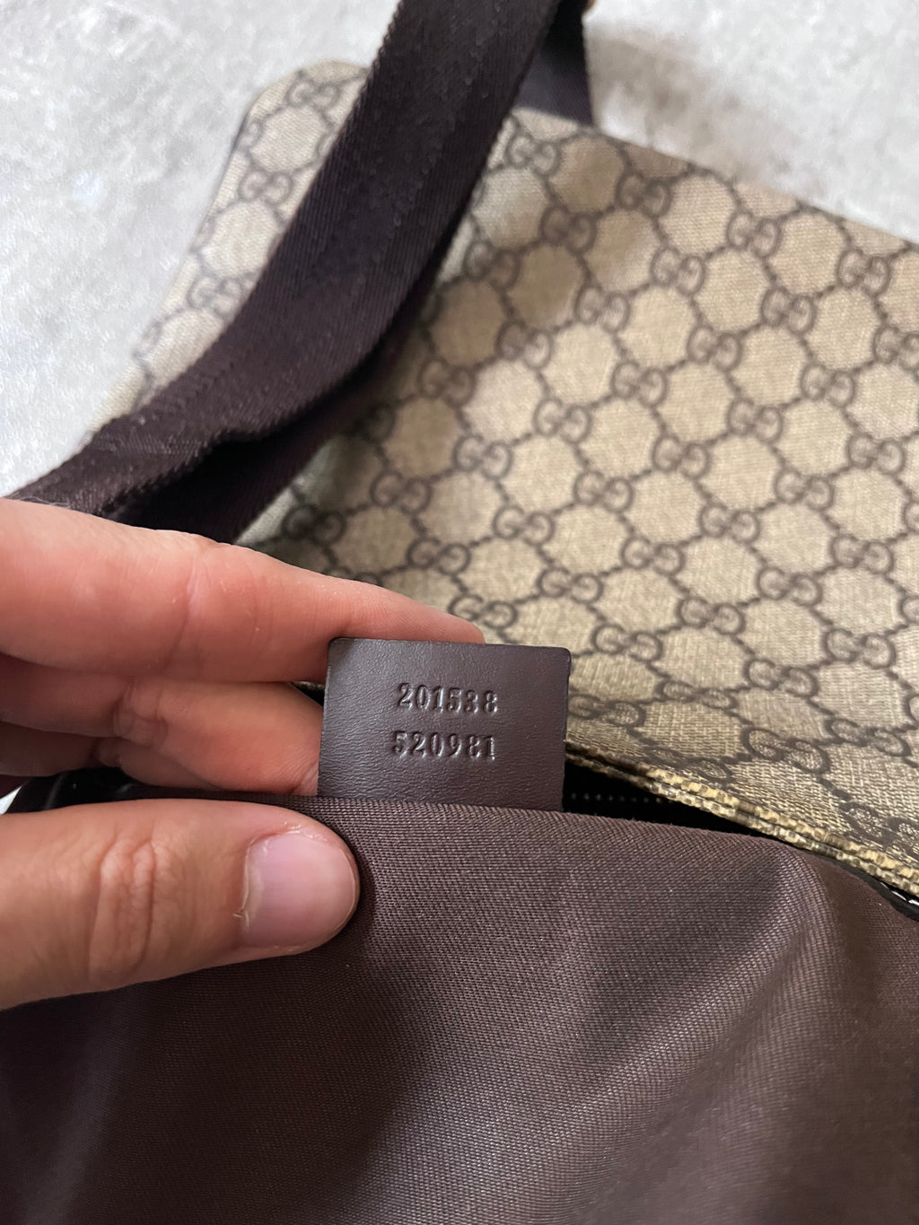 Gucci GG Monogram Crossbody Bag Beige