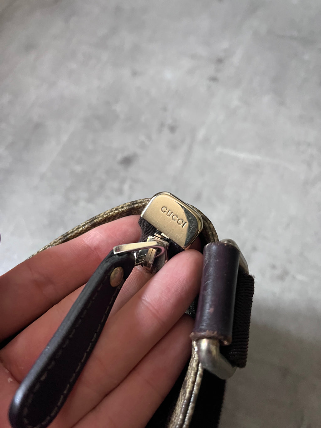 Gucci GG Monogram Crossbody Bag Beige