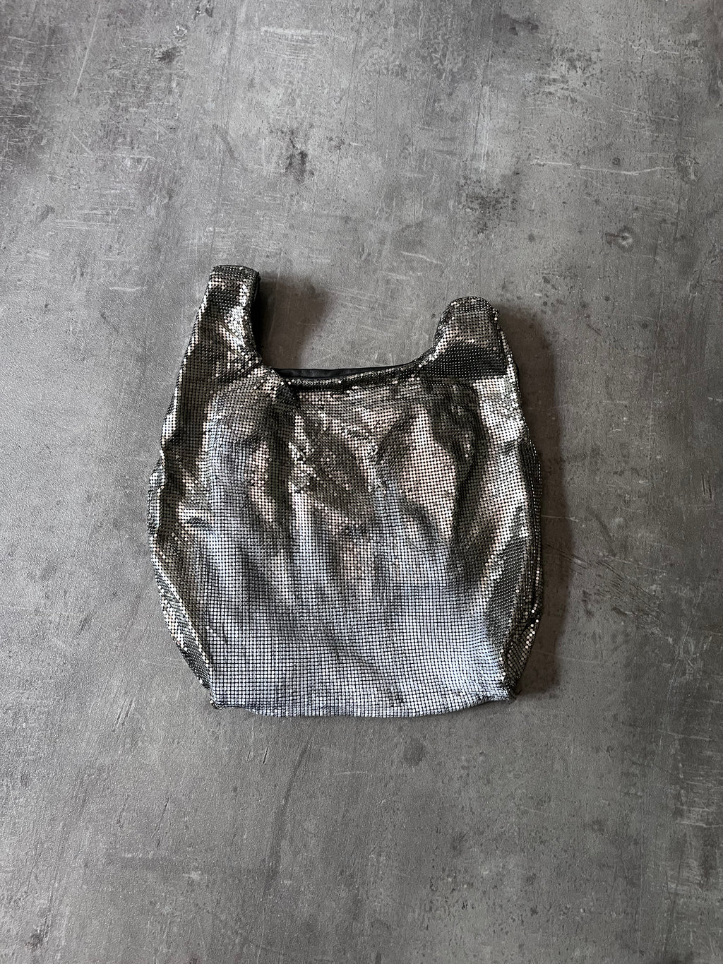 2015 Maison Margiela Aluminum Painted Sequins Handbag Silver