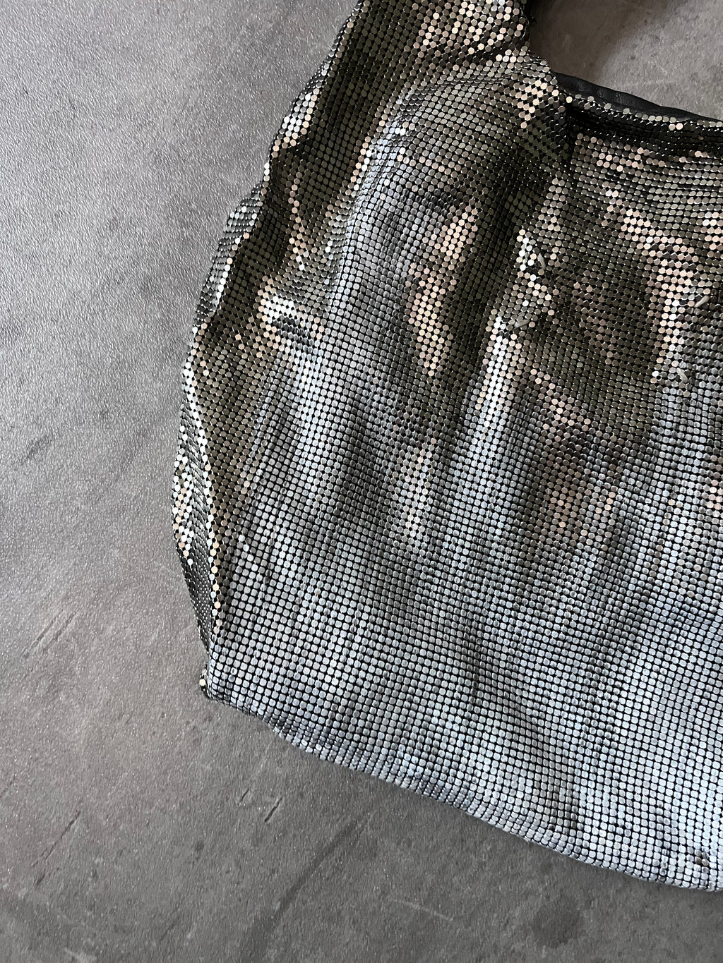 2015 Maison Margiela Aluminum Painted Sequins Handbag Silver