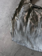 2015 Maison Margiela Aluminum Painted Sequins Handbag Silver