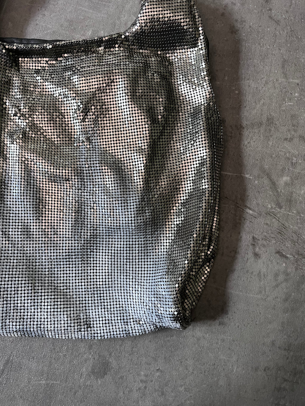 2015 Maison Margiela Aluminum Painted Sequins Handbag Silver