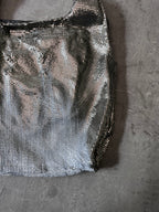 2015 Maison Margiela Aluminum Painted Sequins Handbag Silver