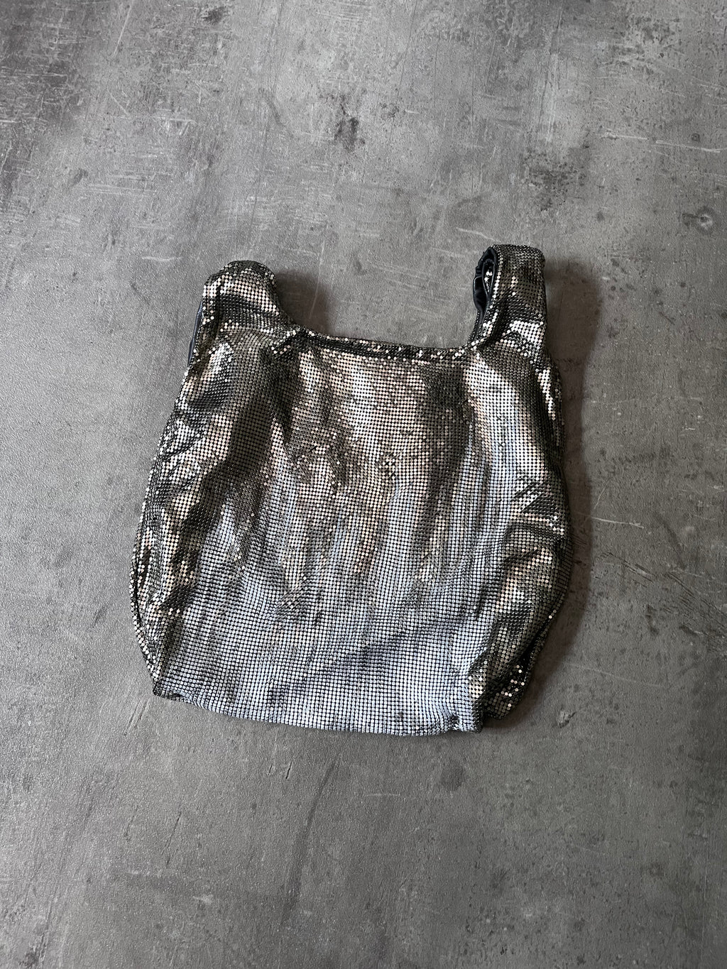 2015 Maison Margiela Aluminum Painted Sequins Handbag Silver