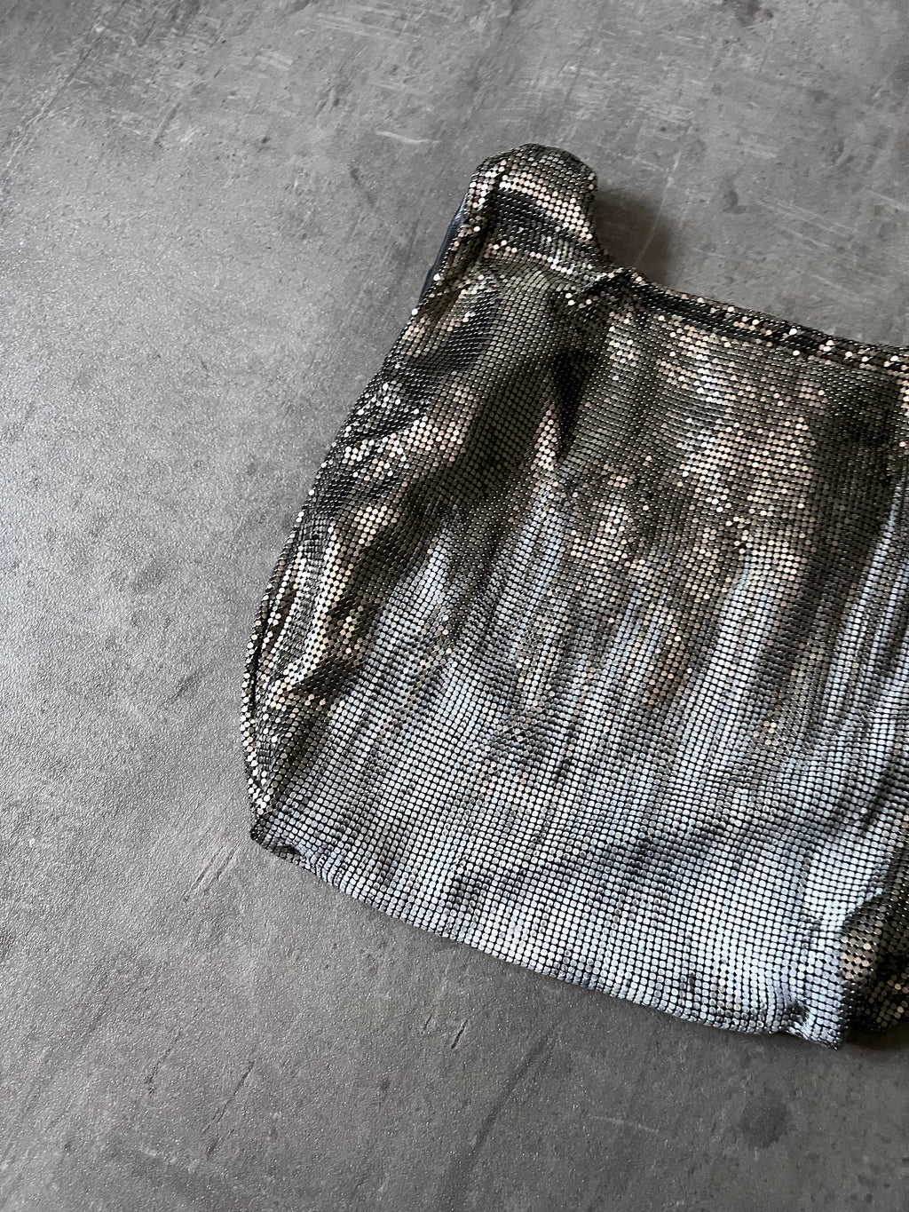 2015 Maison Margiela Aluminum Painted Sequins Handbag Silver