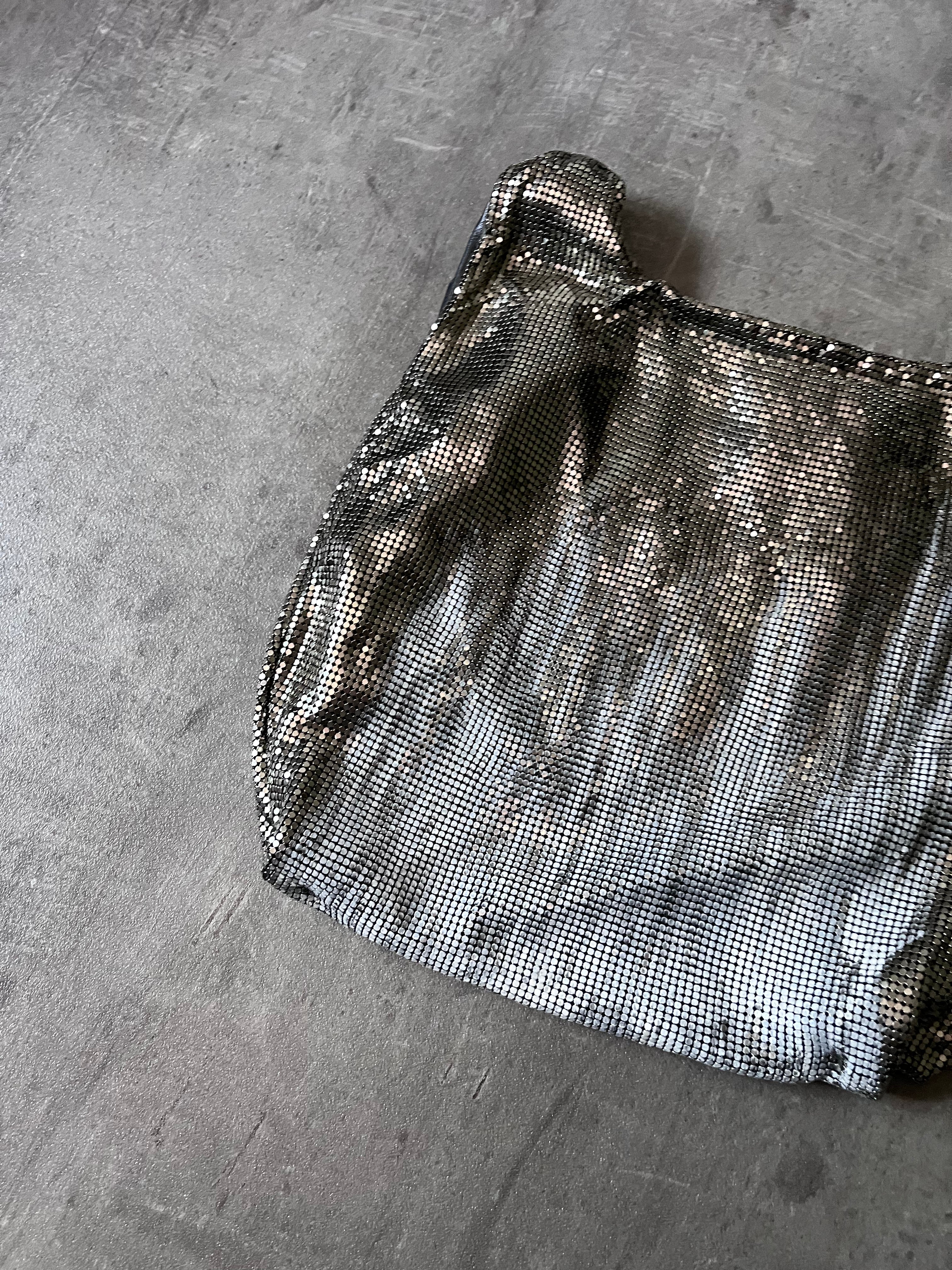 2015 Maison Margiela Aluminum Painted Sequins Handbag Silver