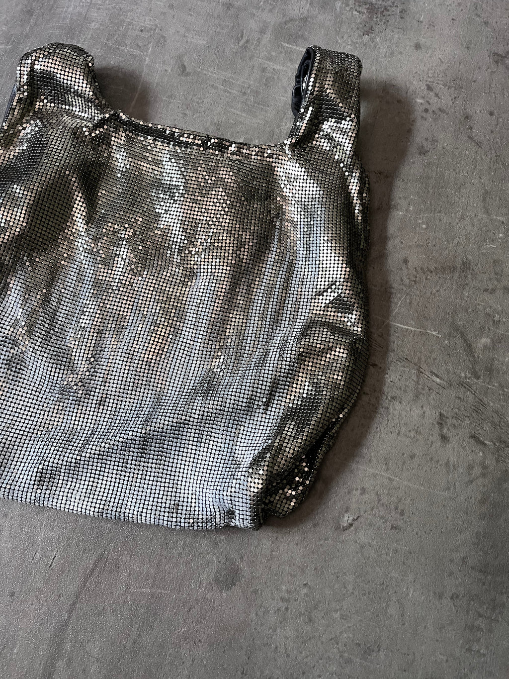 2015 Maison Margiela Aluminum Painted Sequins Handbag Silver