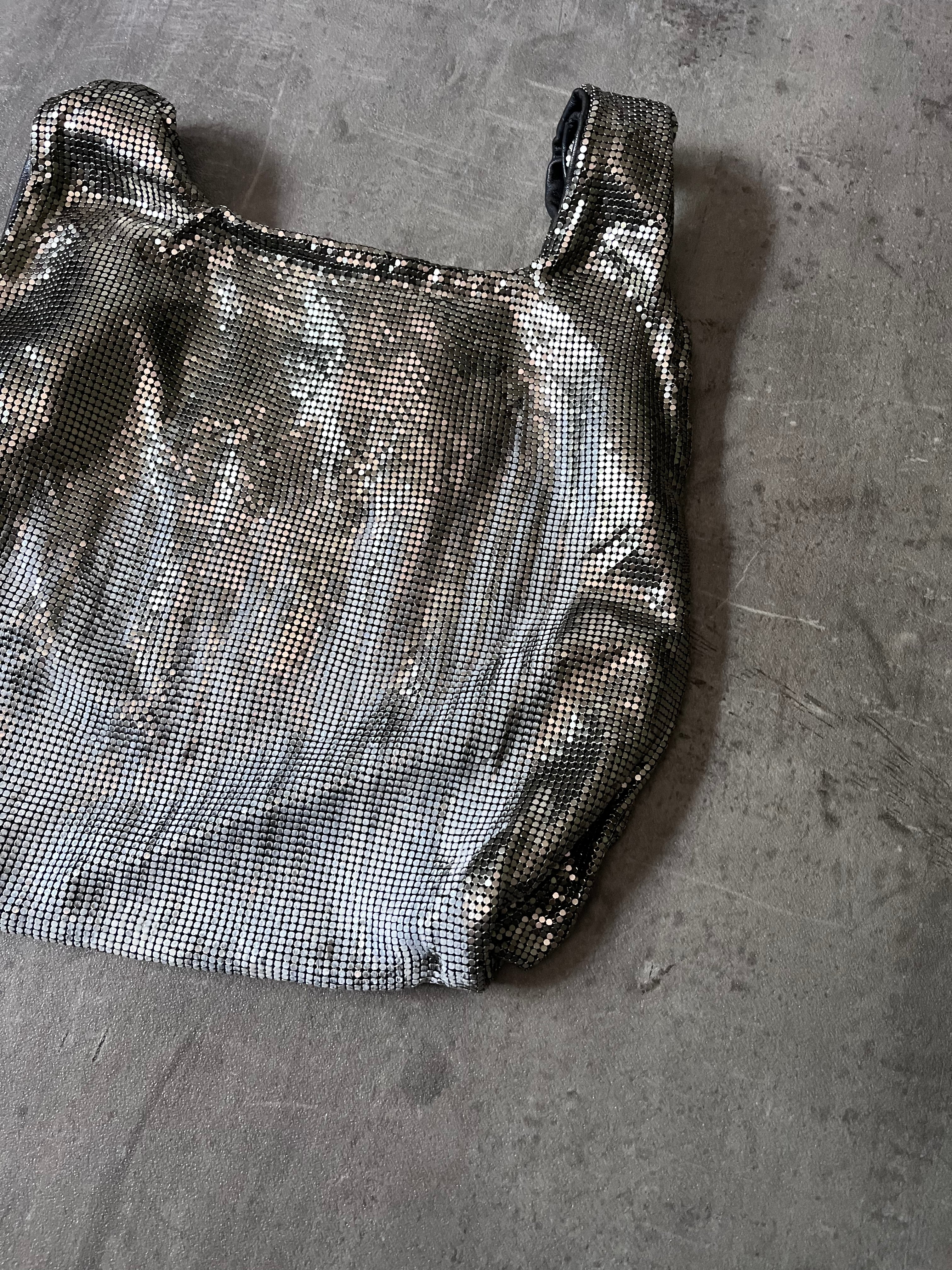 2015 Maison Margiela Aluminum Painted Sequins Handbag Silver