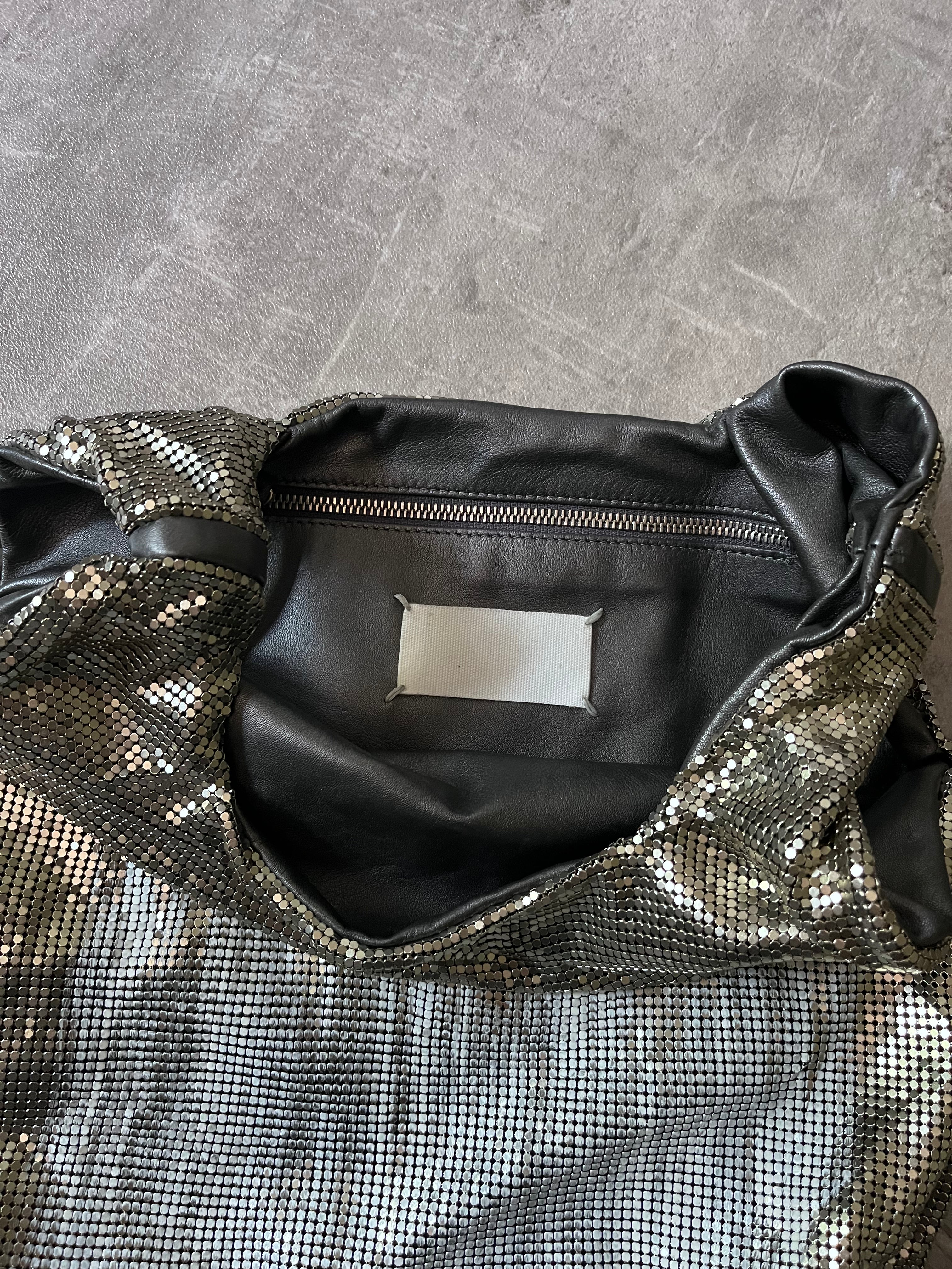 2015 Maison Margiela Aluminum Painted Sequins Handbag Silver