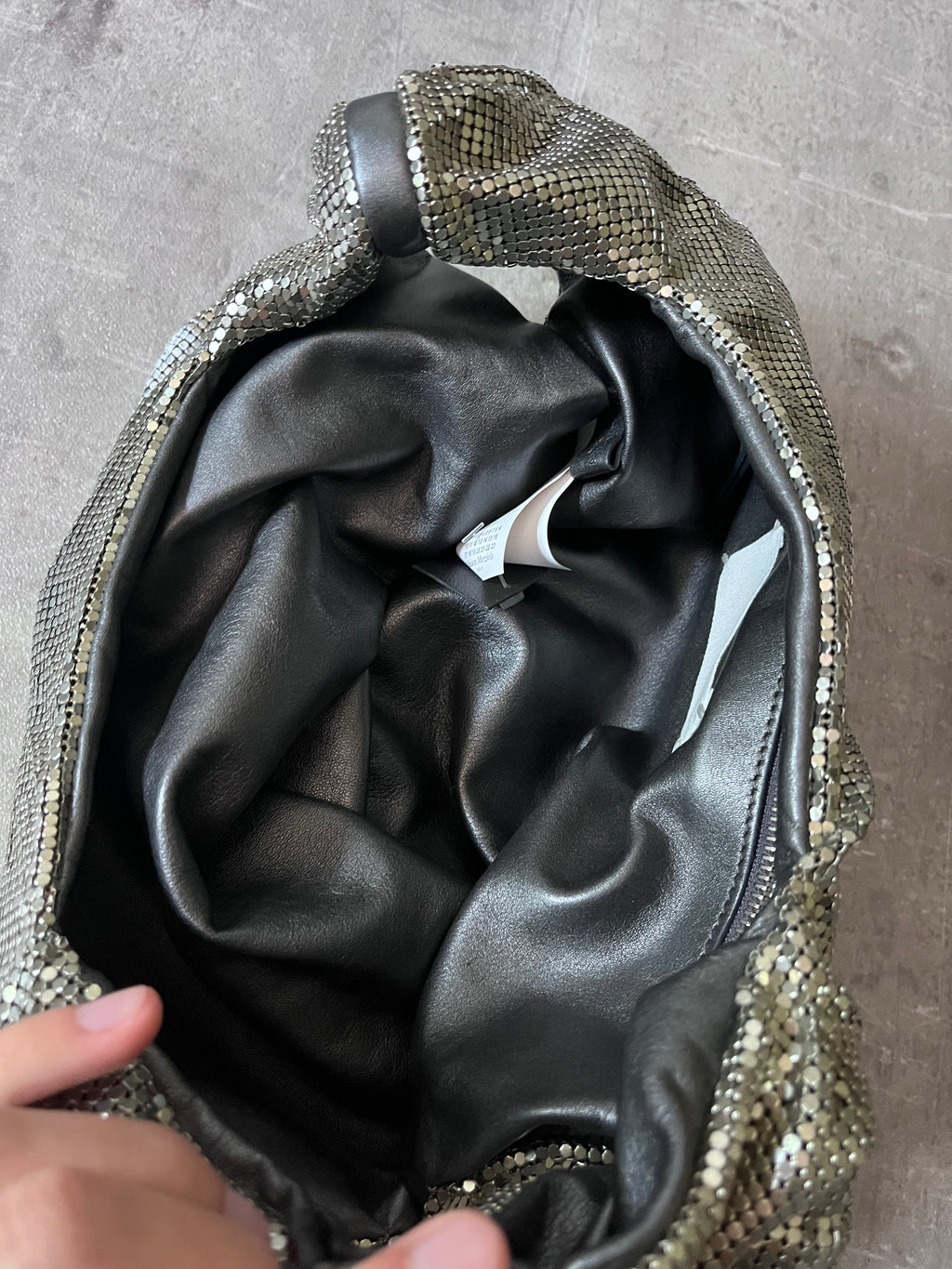 2015 Maison Margiela Aluminum Painted Sequins Handbag Silver