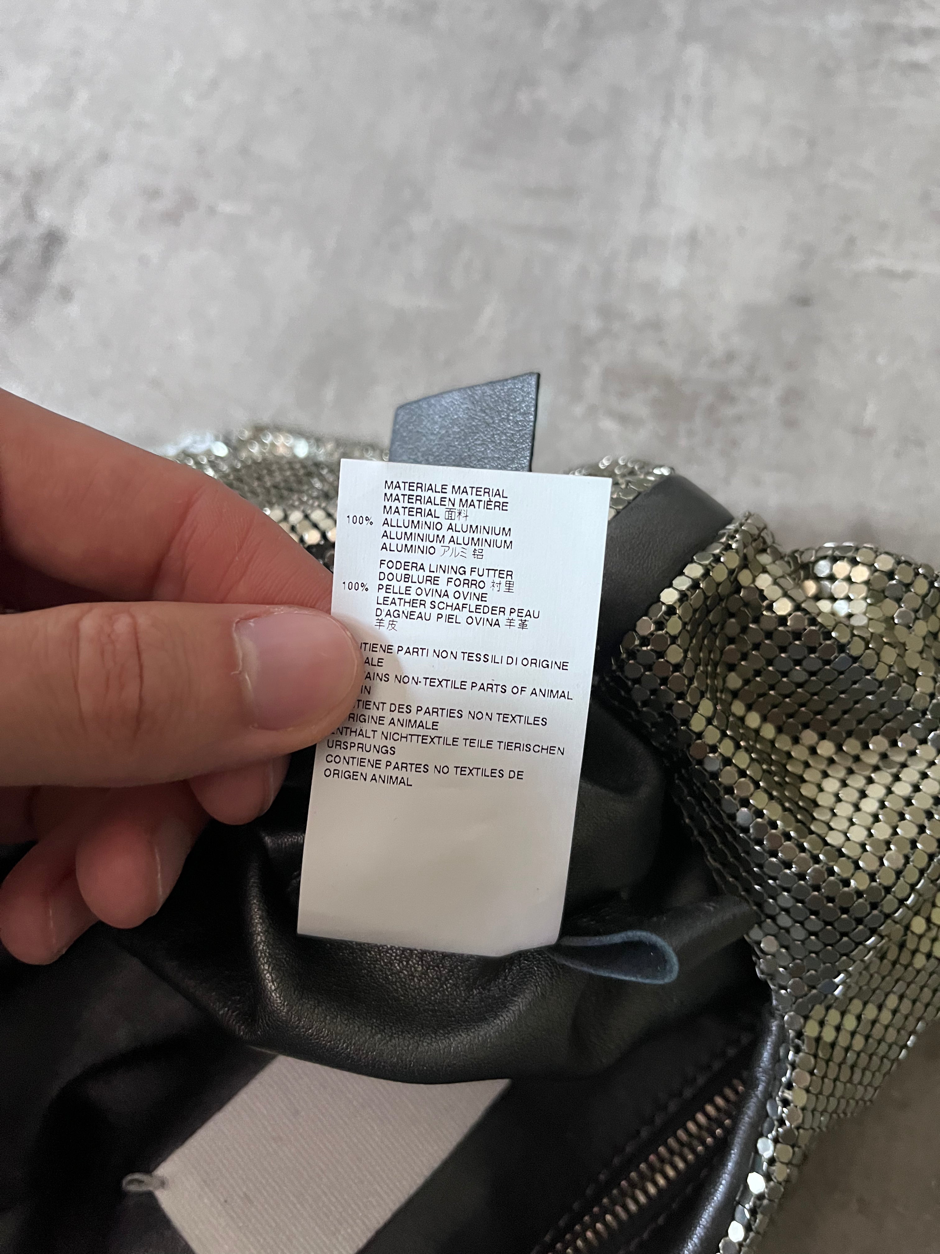 2015 Maison Margiela Aluminum Painted Sequins Handbag Silver