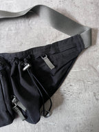 2000s Prada Utility Multi Pocket Belt Bag Black