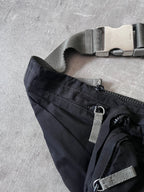 2000s Prada Utility Multi Pocket Belt Bag Black