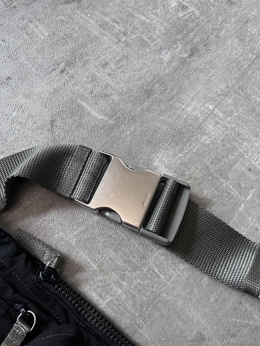 2000s Prada Utility Multi Pocket Belt Bag Black