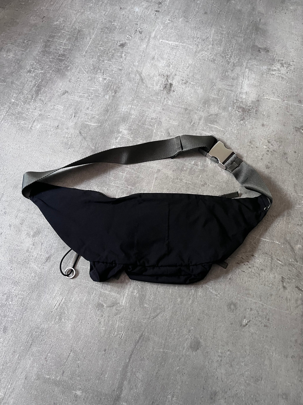 2000s Prada Utility Multi Pocket Belt Bag Black