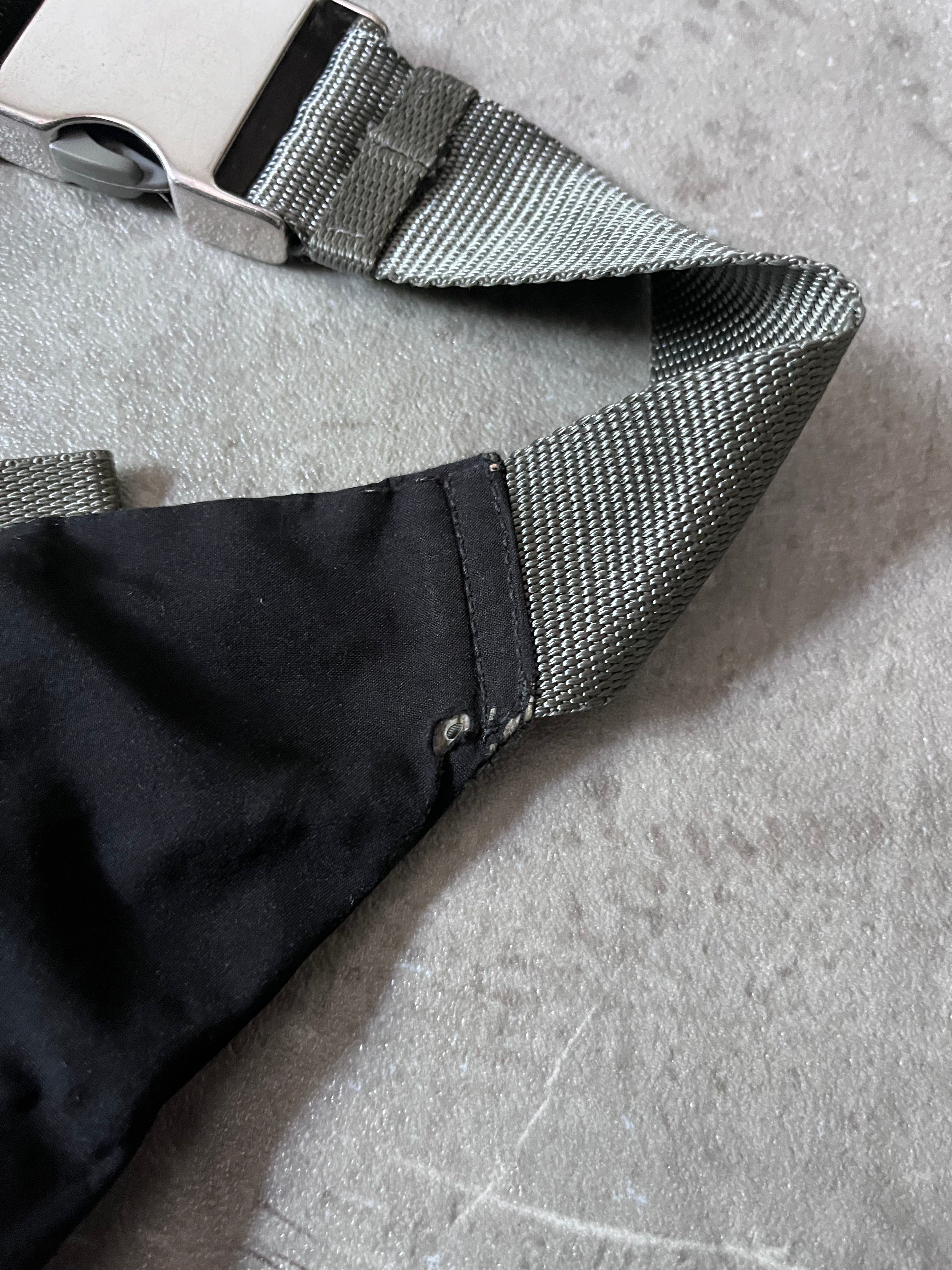 2000s Prada Utility Multi Pocket Belt Bag Black