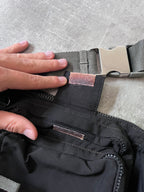 2000s Prada Utility Multi Pocket Belt Bag Black