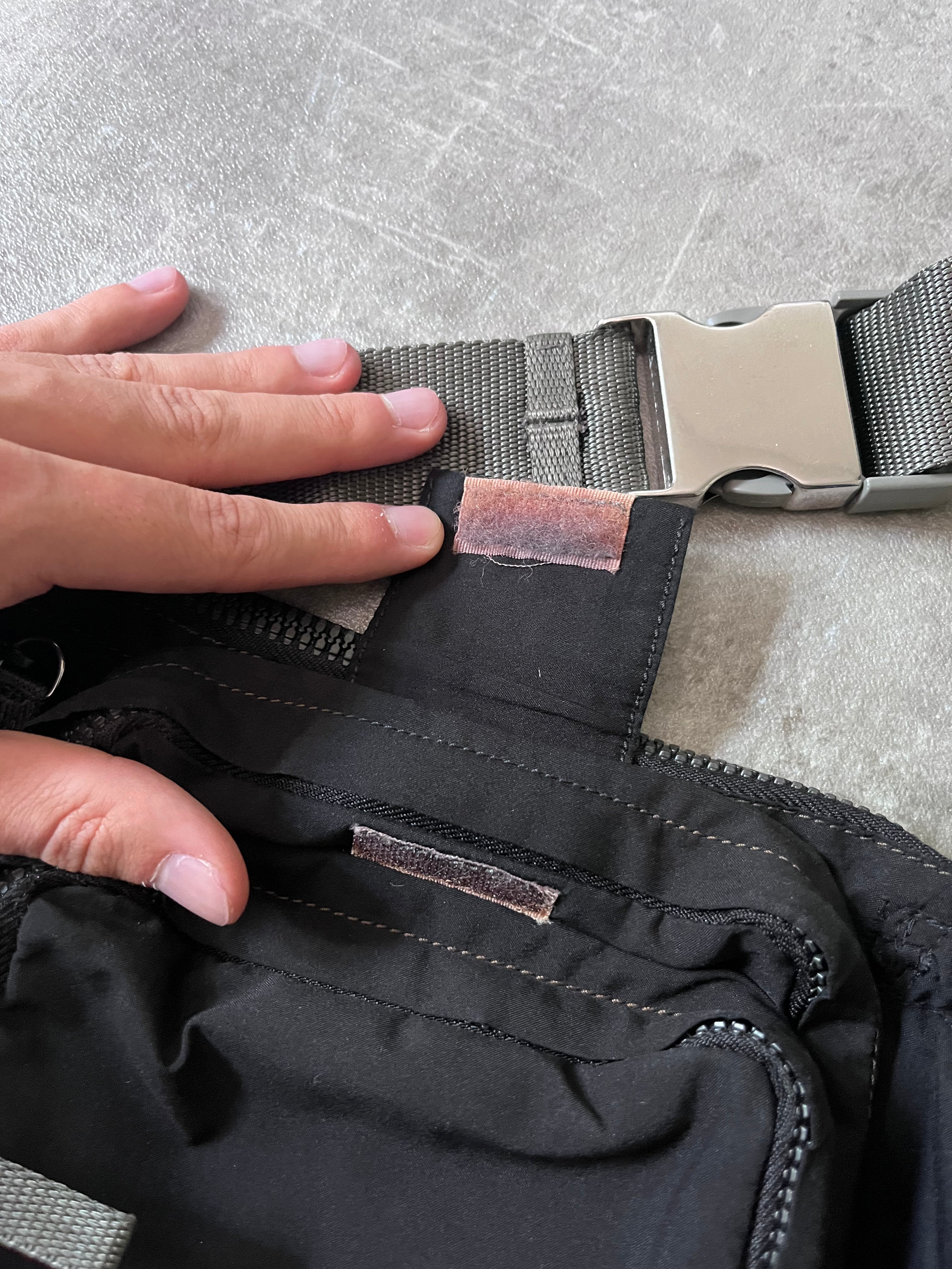 2000s Prada Utility Multi Pocket Belt Bag Black