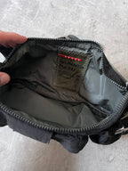 2000s Prada Utility Multi Pocket Belt Bag Black