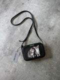 F/W 2018 Balenciaga Kitten Print Leather Shoulder Camer Bag Black