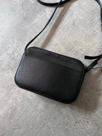 F/W 2018 Balenciaga Kitten Print Leather Shoulder Camer Bag Black