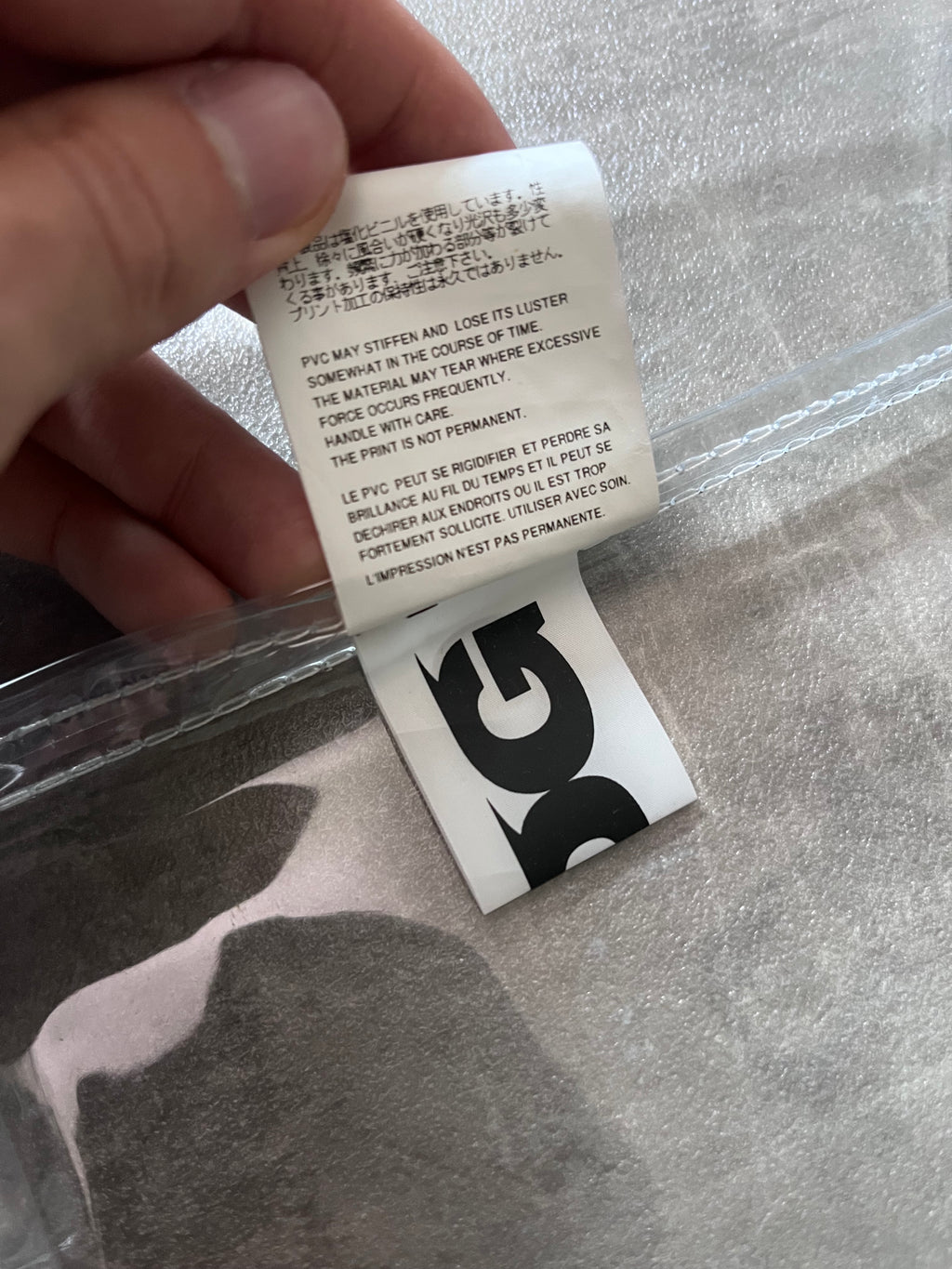 Comme des Garcons PVC Transparent Tote Bag