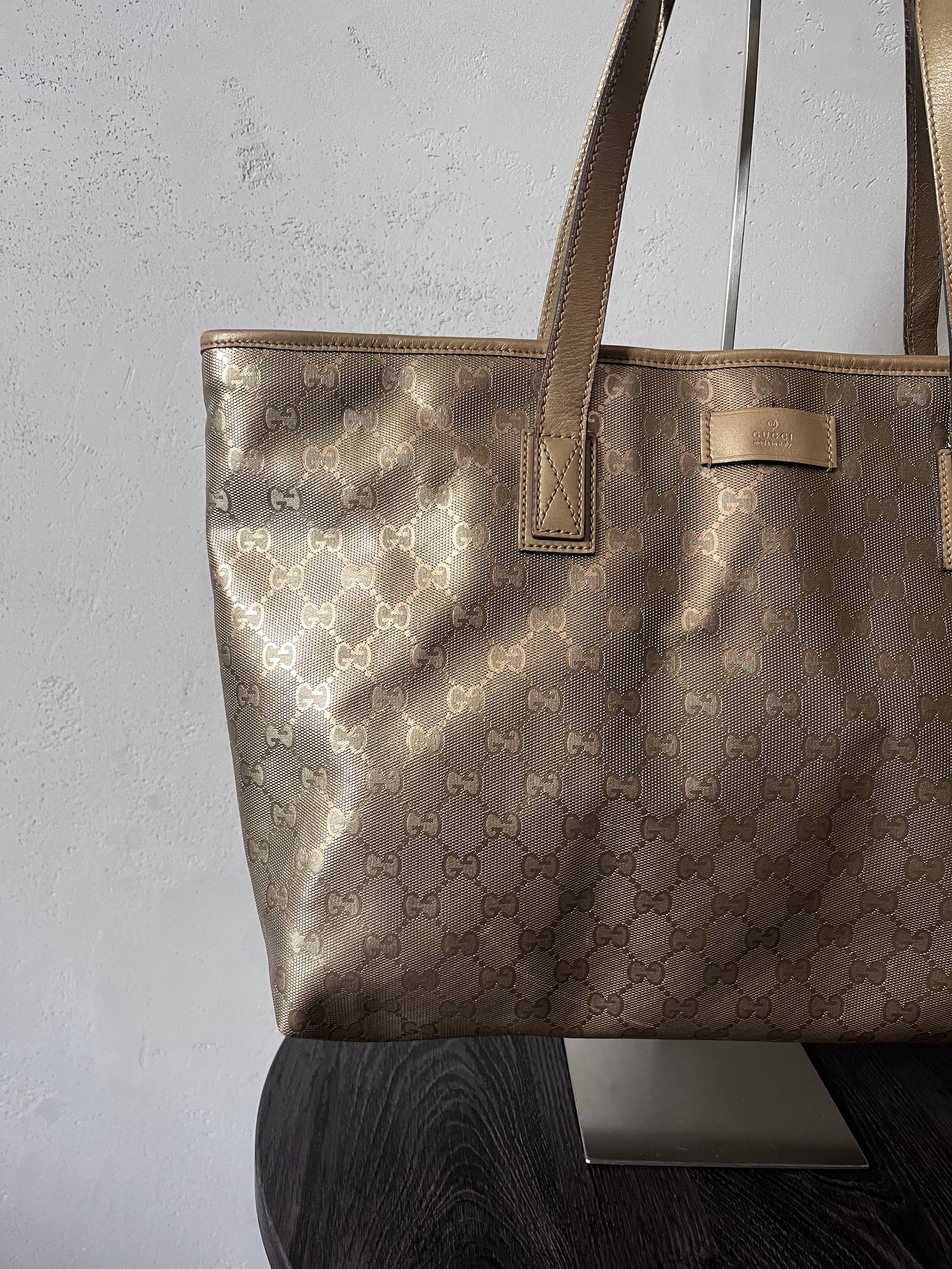 Gucci GG Imprime Large Tote Bag Gold