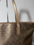 Gucci GG Imprime Large Tote Bag Gold