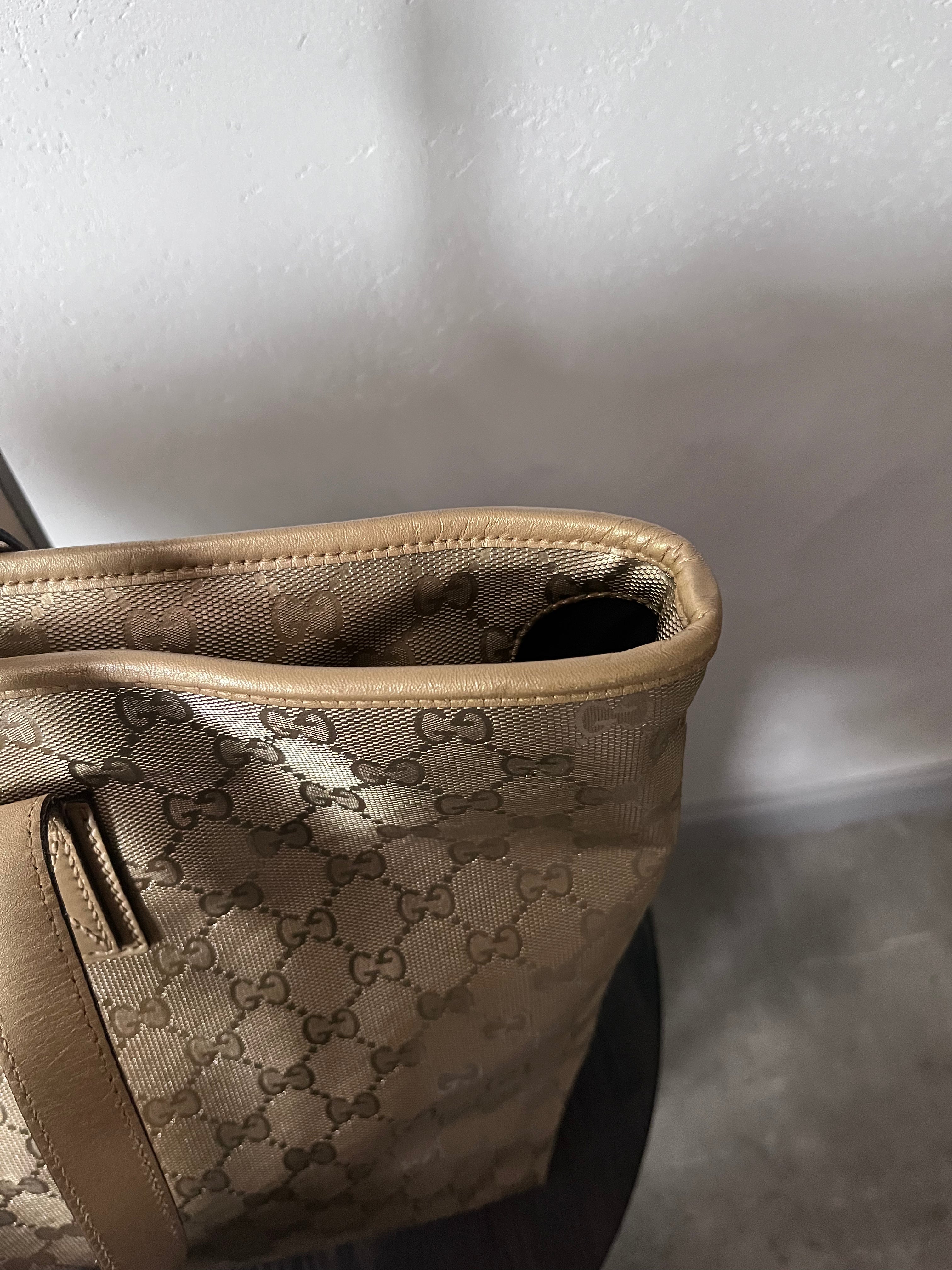 Gucci GG Imprime Large Tote Bag Gold