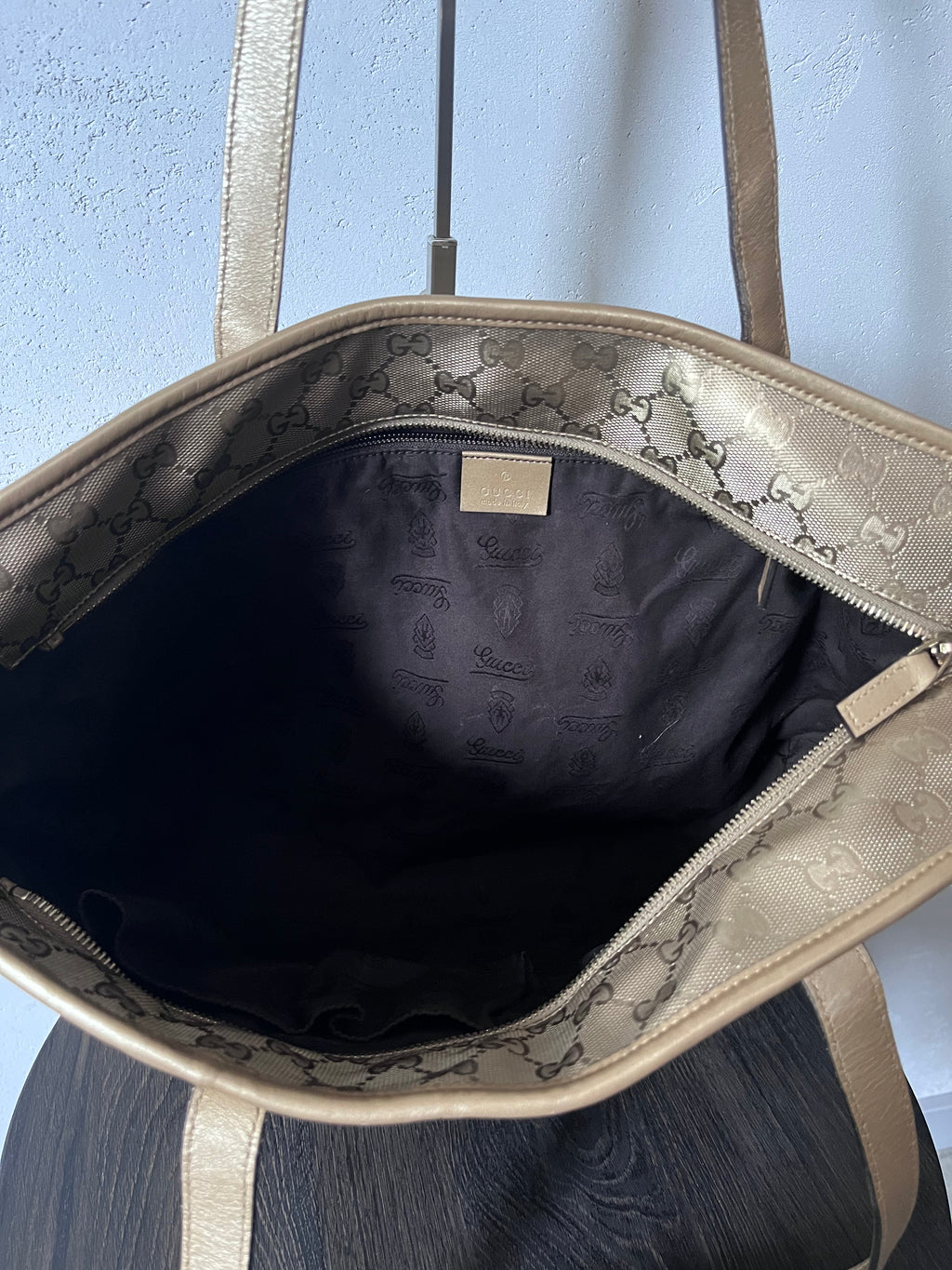 Gucci GG Imprime Large Tote Bag Gold