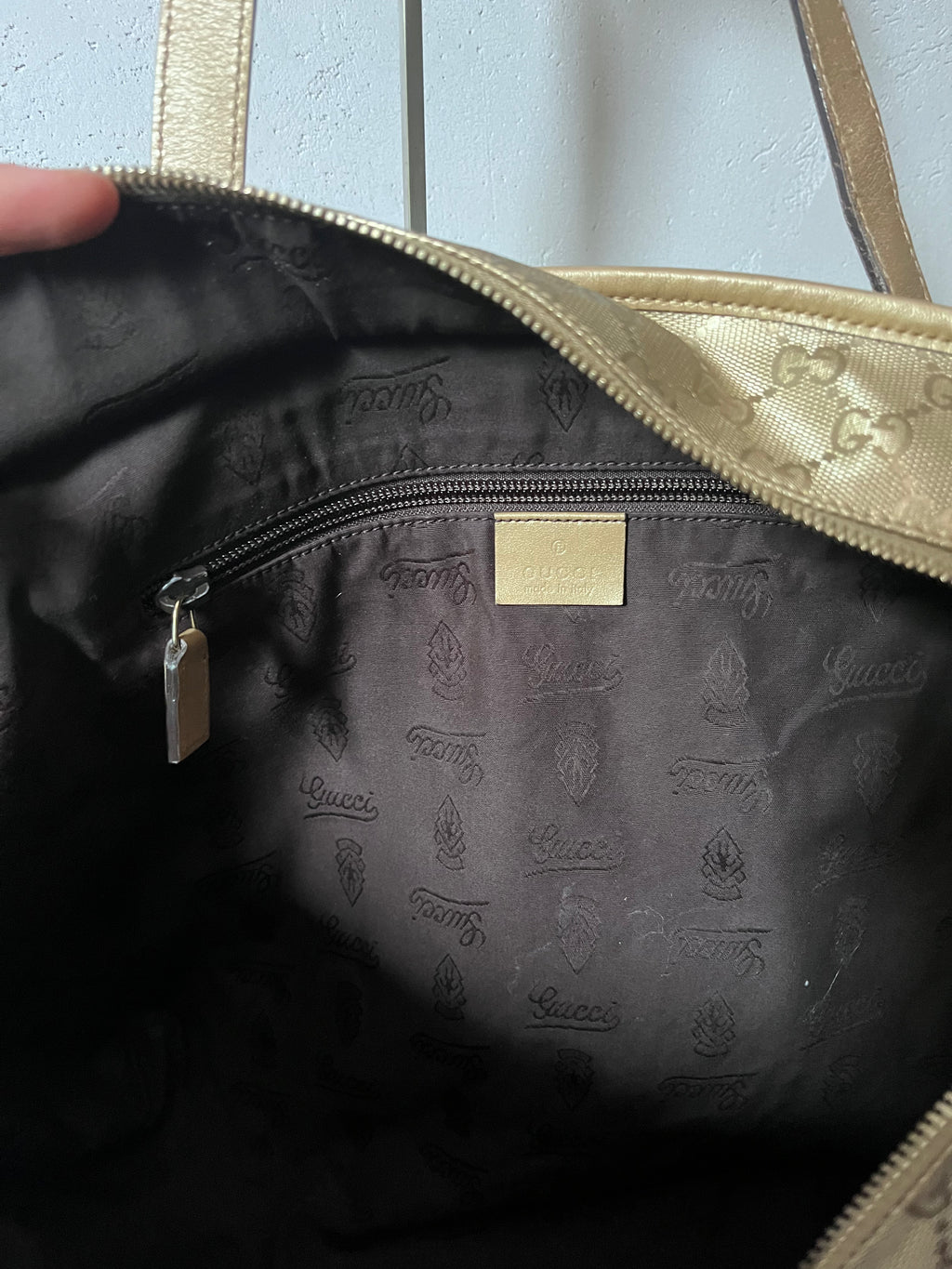 Gucci GG Imprime Large Tote Bag Gold