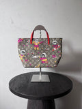 Gucci GG Monogram Space Cat Leather Small Tote Bag