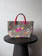 Gucci GG Monogram Space Cat Leather Small Tote Bag