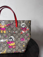 Gucci GG Monogram Space Cat Leather Small Tote Bag