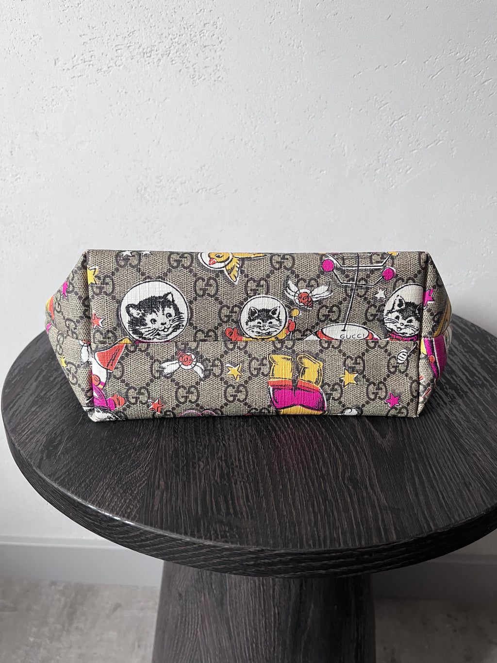 Gucci GG Monogram Space Cat Leather Small Tote Bag
