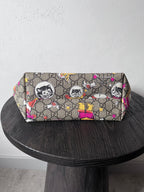 Gucci GG Monogram Space Cat Leather Small Tote Bag