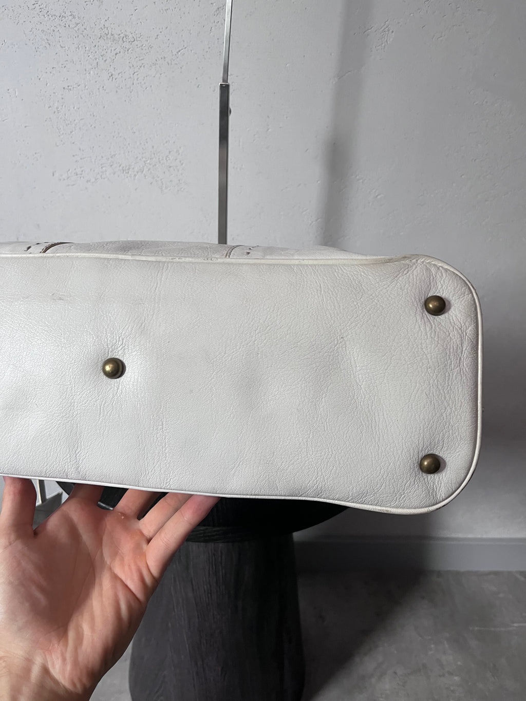2000s Yves Saint Laurent Rive Gauche Muse Leather Handbag White