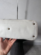 2000s Yves Saint Laurent Rive Gauche Muse Leather Handbag White