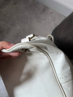 2000s Yves Saint Laurent Rive Gauche Muse Leather Handbag White
