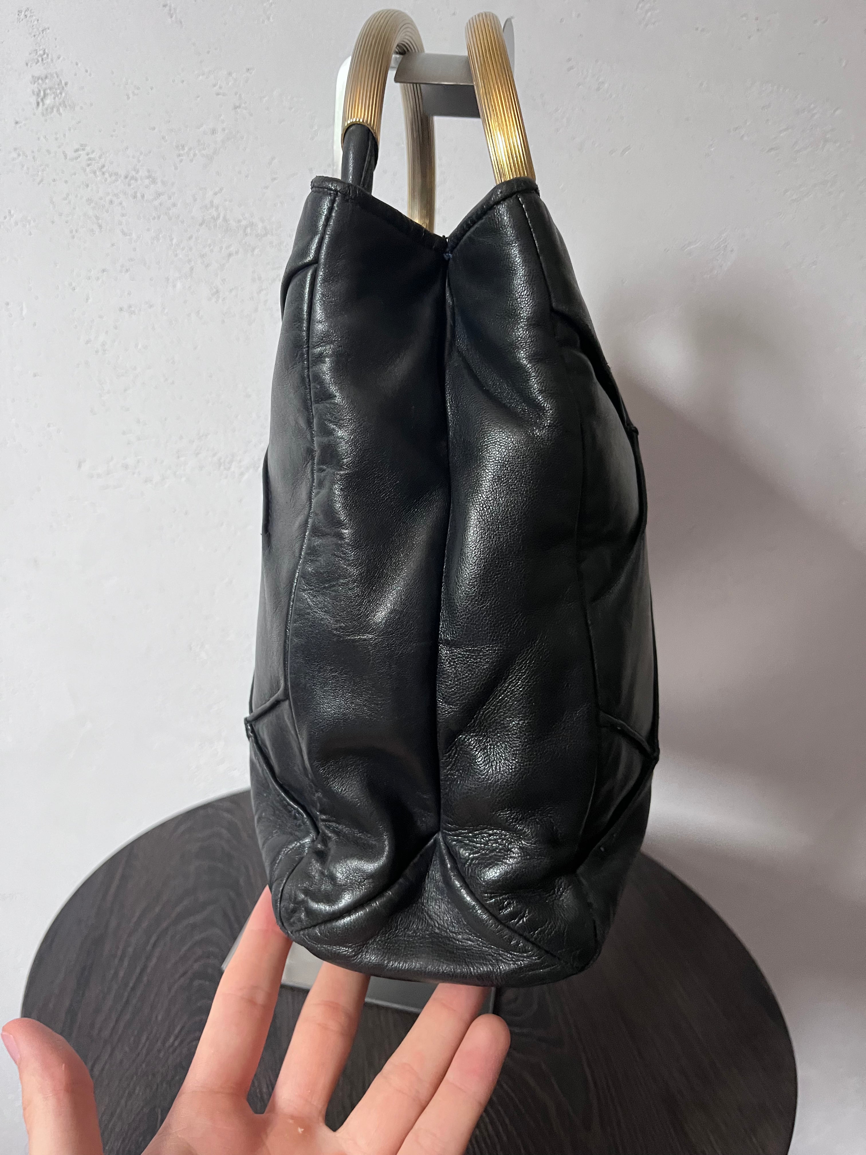 Fendi Vintage Mini Pasta Soft Leather Handbag Black