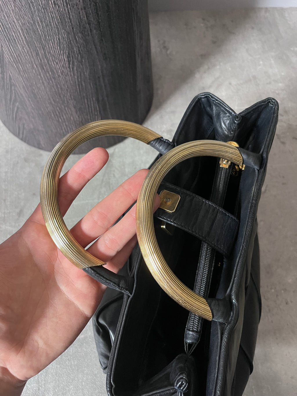 Fendi Vintage Mini Pasta Soft Leather Handbag Black