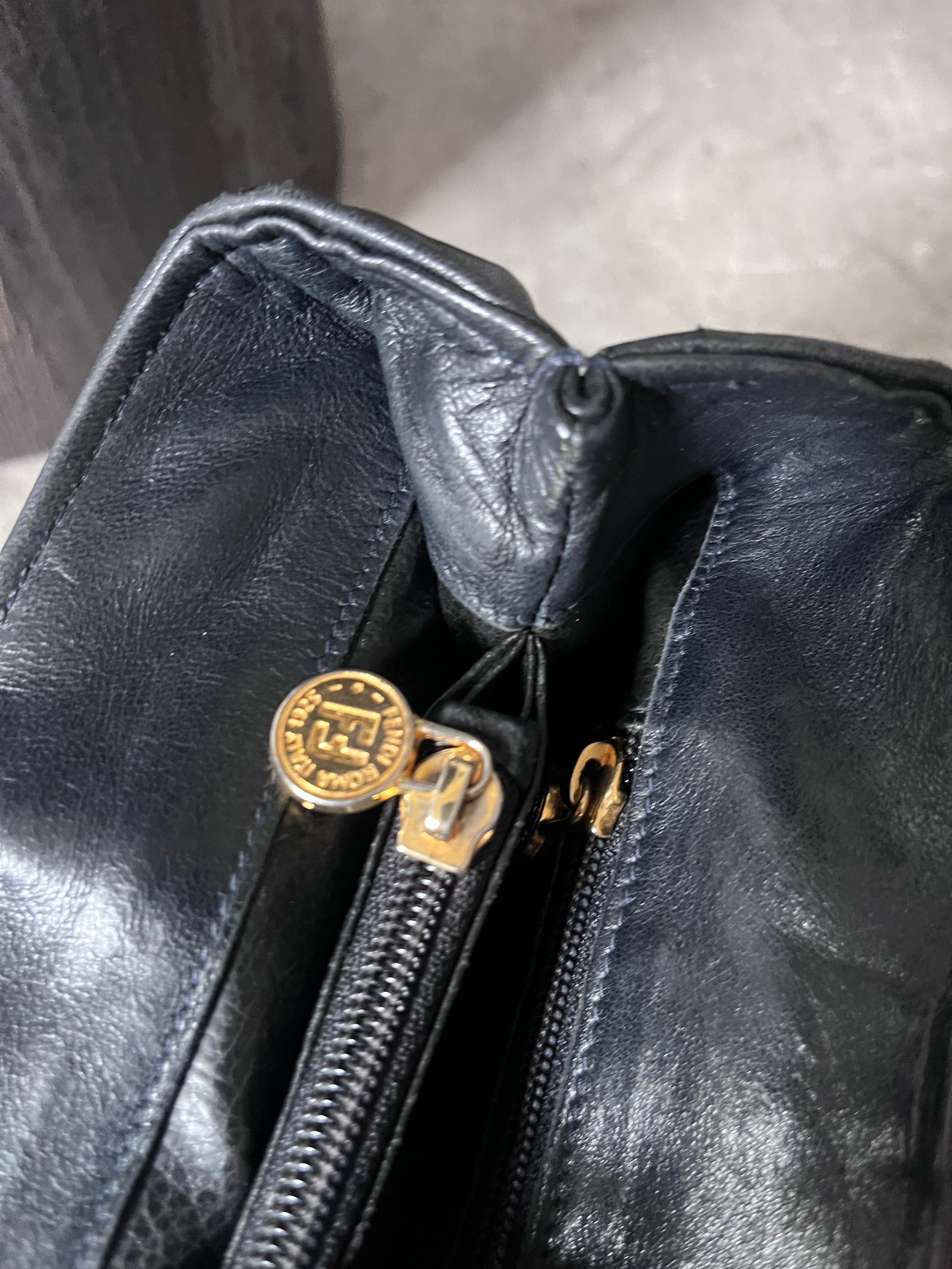 Fendi Vintage Mini Pasta Soft Leather Handbag Black