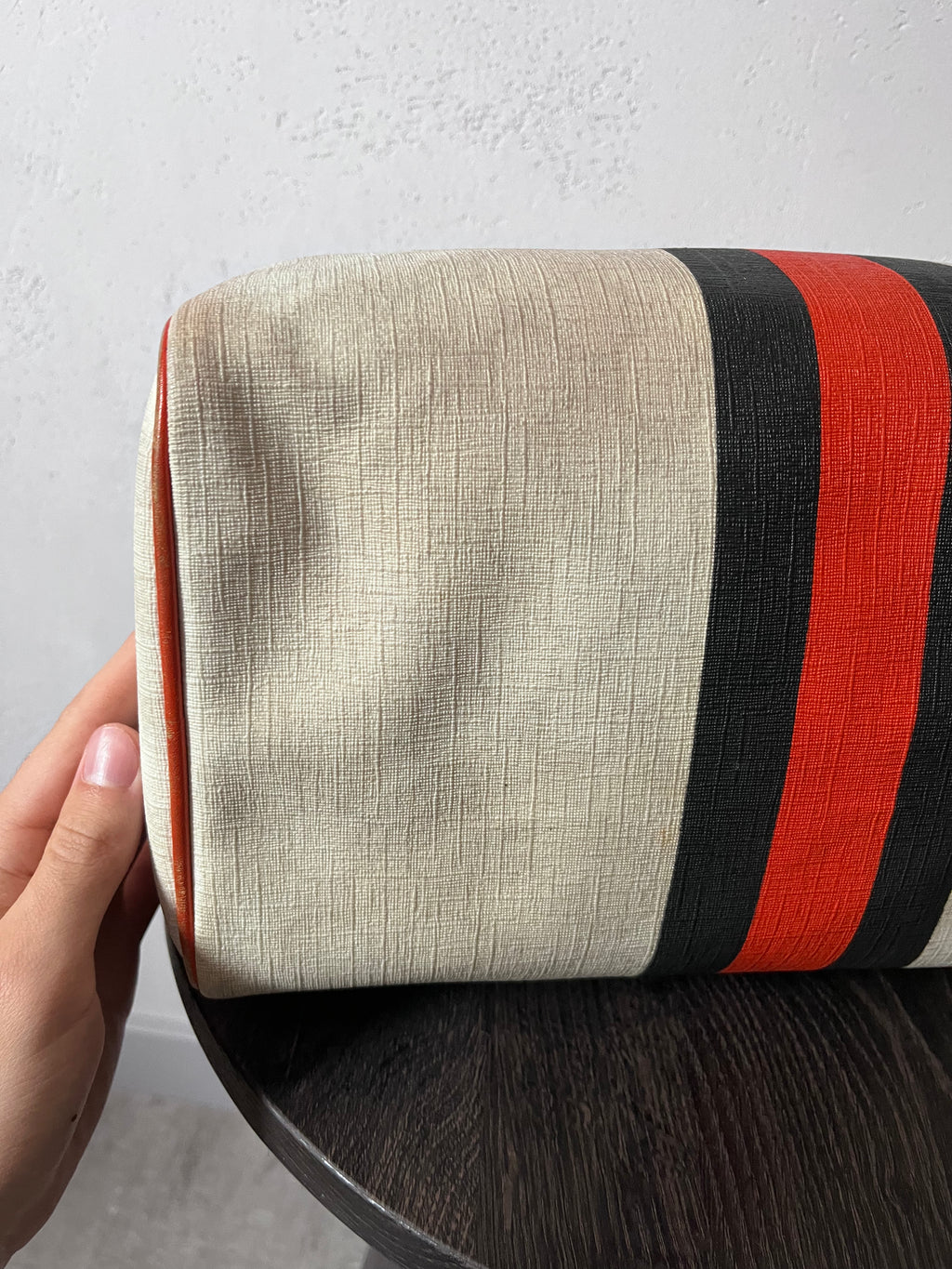 Gucci Limited Edition GG Supreme Boston Canvas Handbag White Red